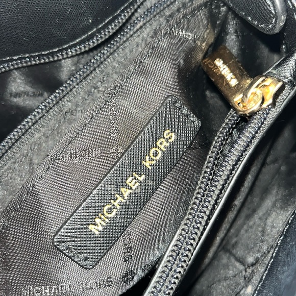 Authentic Michael Kors black everyday wear purse with tortoise and gold chain. - Picture 2 of 3